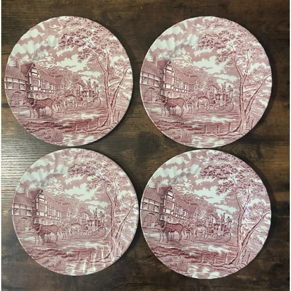 Vintage Royal Wessex Stage Coach Serving Dinner Plate Made In England/ New